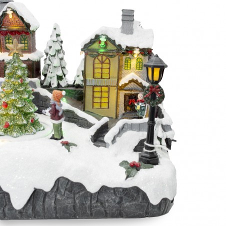 Villaggio Natalizio 361033 Giostra di Natale Luci Suoni e Movimento 29x18x19 cm
