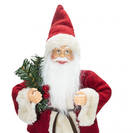 Babbo Natale Rosso e Crema 144186 Addobbo Natalizio Decorazione da 30H cm
