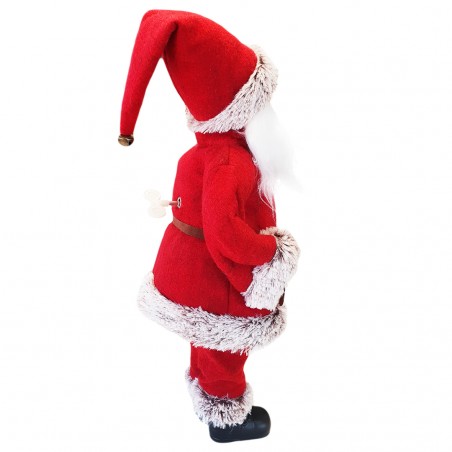 Babbo Natale Rosso e Grigio 144195 45H cm con Meccanismo a Carillon e Suoni