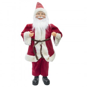 Babbo Natale Abito Rosso e Crema 144198 Addobbo Natalizio...