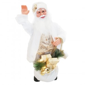 Babbo Natale Bianco e Oro 144231 Abito in Velluto 80H con...