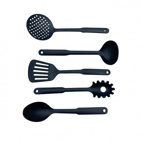 Batteria 14 pz DGBAVARIA 255019 pentole e padelle in Pietra con Mestoli NERO