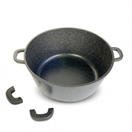 Set Batteria DGBAVARIA 120008 in Pietra Antiaderente Induzione 30 pz con Mestoli