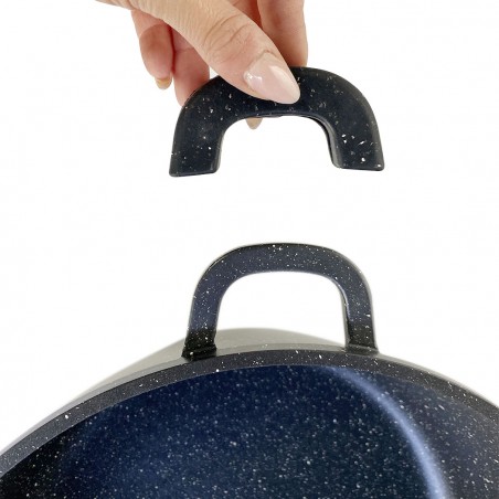 Set Batteria DGBAVARIA 120008 in Pietra Antiaderente Induzione 30 pz con Mestoli