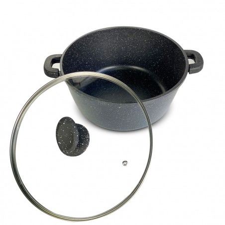 Set Batteria DGBAVARIA 120008 in Pietra Antiaderente Induzione 30 pz con Mestoli