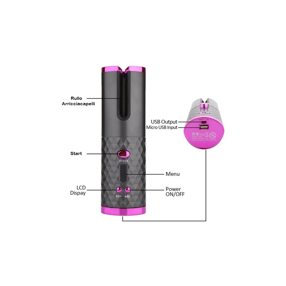 Arricciacapelli automatica Wireless 945126...