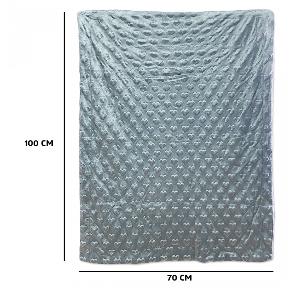 Nottediluna baby plaid extra caldo 832189 in fibra vellutata 100 x 70 cm Grigio