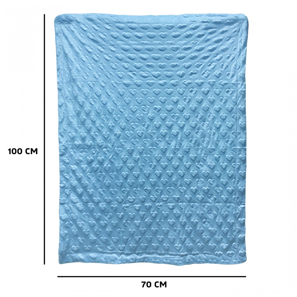 Nottediluna baby plaid extra caldo 832189 in fibra vellutata 100 x 70 cm Azzurro