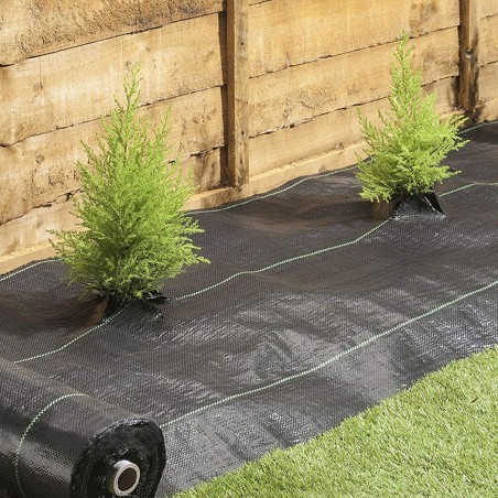 Rotolo per Pacciamatura 518731 Telo in Plastica per Orto NERO Antierbacce 1x5mt
