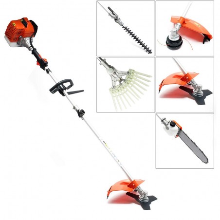 Tagliasiepi tagliarami decespugliatore scuotiolive 52cc ROYALWAVE 5in1 giardino