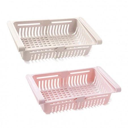 Set 2 pz Cassetti per Frigorifero 187325 Organizer Estensibile in Plastica frigo