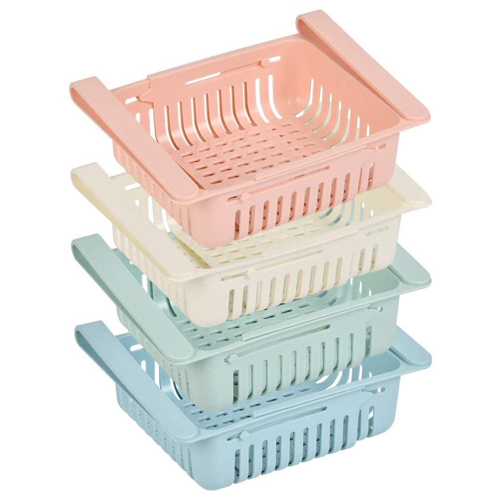 Set 4 pz Cassetti per Frigorifero 187325 Organizer Estensibile in Plastica frigo