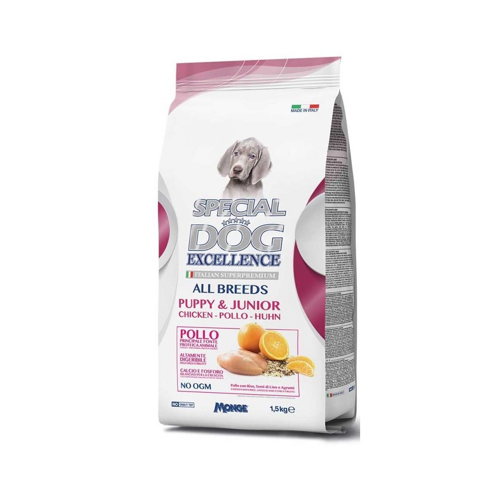 Monge Special Dog 060011 Excellence All Breeds Puppy & Junior a Pollo 1,5 kg