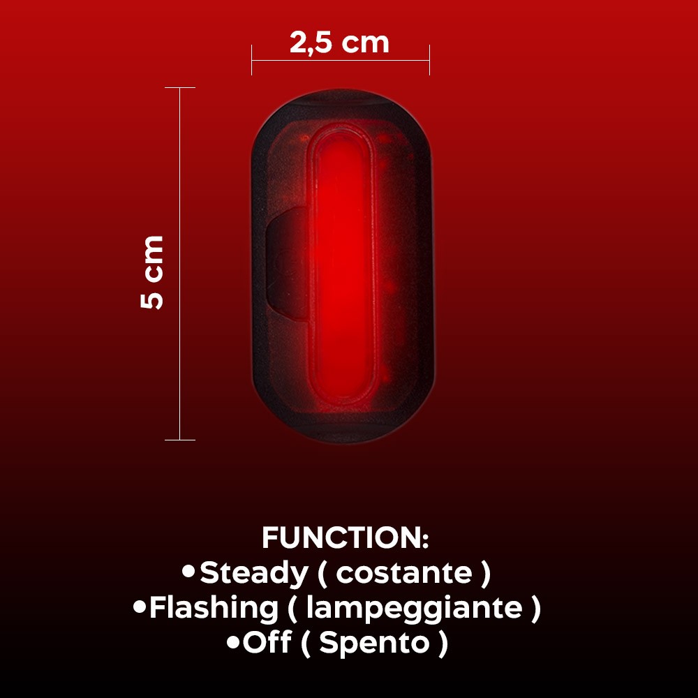 Kit Luci bicicletta LED PDR fanali anteriore e...