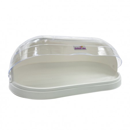 Portapane in Plastica PAMAX 722179 Bianco Salvafreschezza Chiusura Trasparente