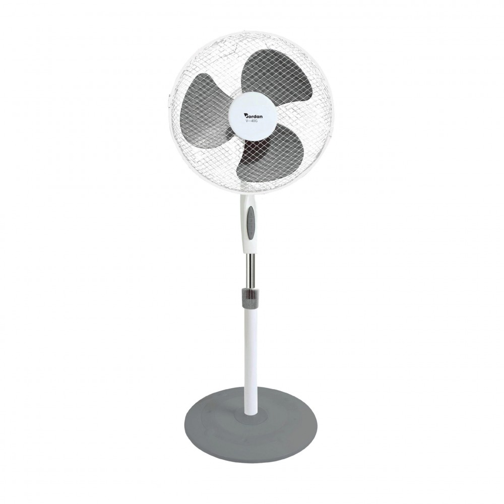 Ventilatore Jordan a Piantana V-40G da 45 Watt 3 Velocità Oscillante base tonda