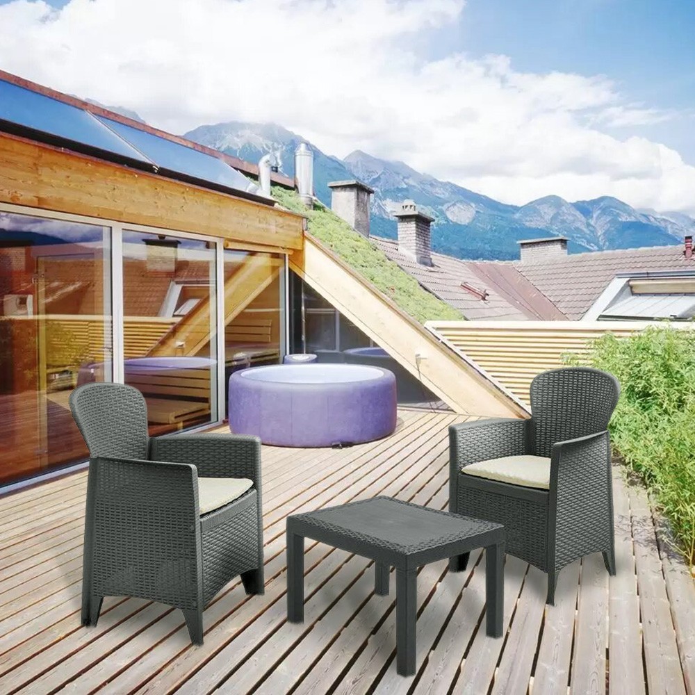 Salottino per Interno ed Esterno AKITA Grigio...