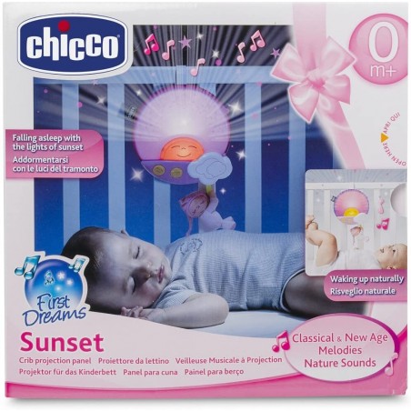 Pannello da lettino Chicco Gioco effetti luminosi dell'alba e del tramonto ROSA
