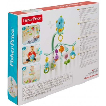 Giostrina Fisher Price Pesciolini 3 in 1 Proiettore Culla e Passeggino da 0 Mesi
