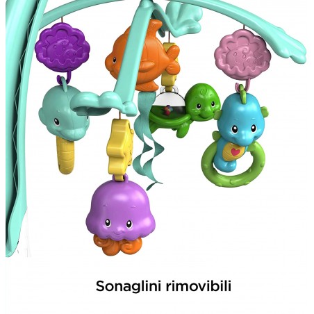 Giostrina Fisher Price Pesciolini 3 in 1 Proiettore Culla e Passeggino da 0 Mesi
