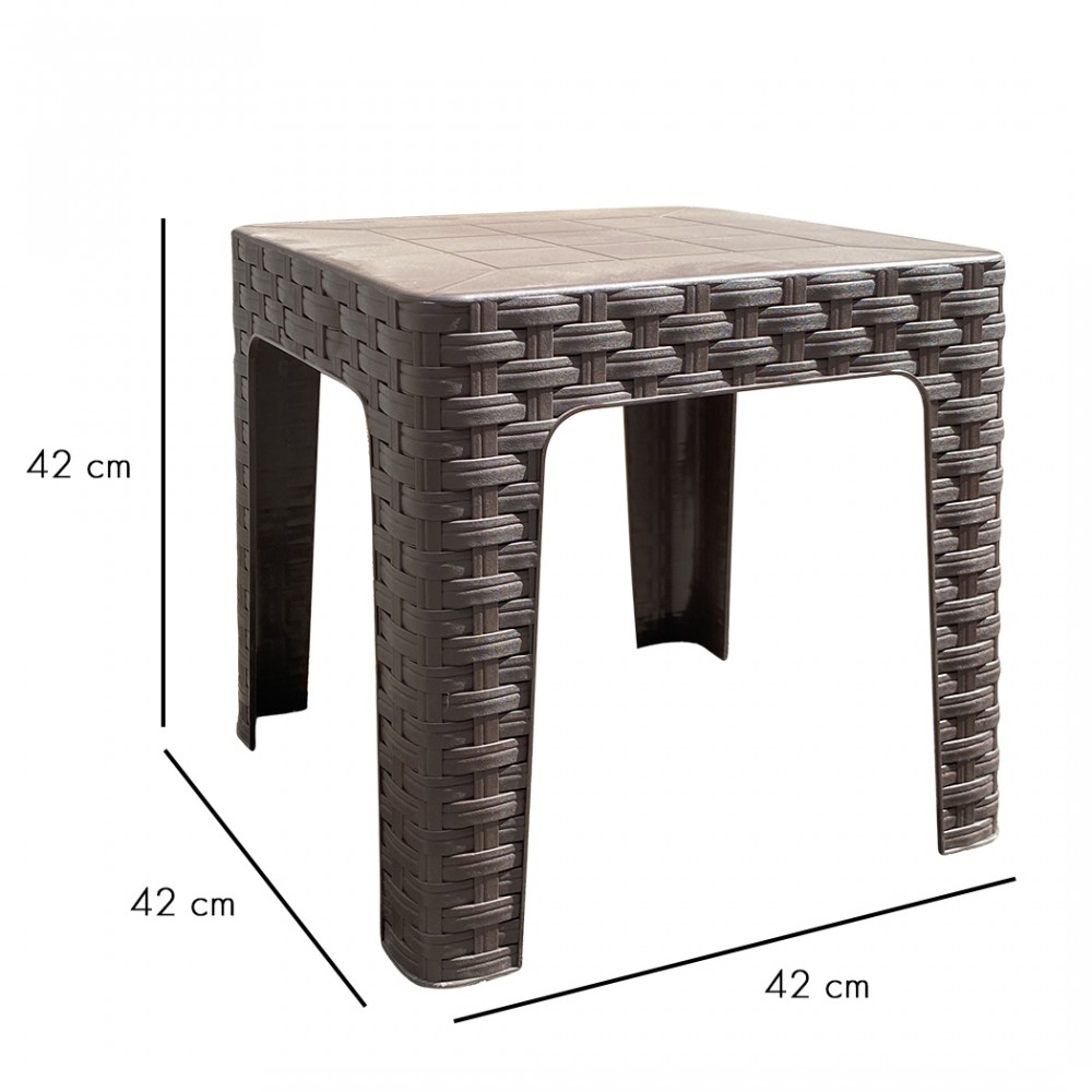 Tavolo Basso MONACO da Giardino MARRONE Effetto...