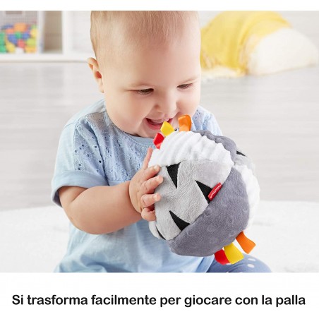 Fisher Price Ippo Palla Soffice Peluche con Tessuti Morbidi e Suoni Divertenti