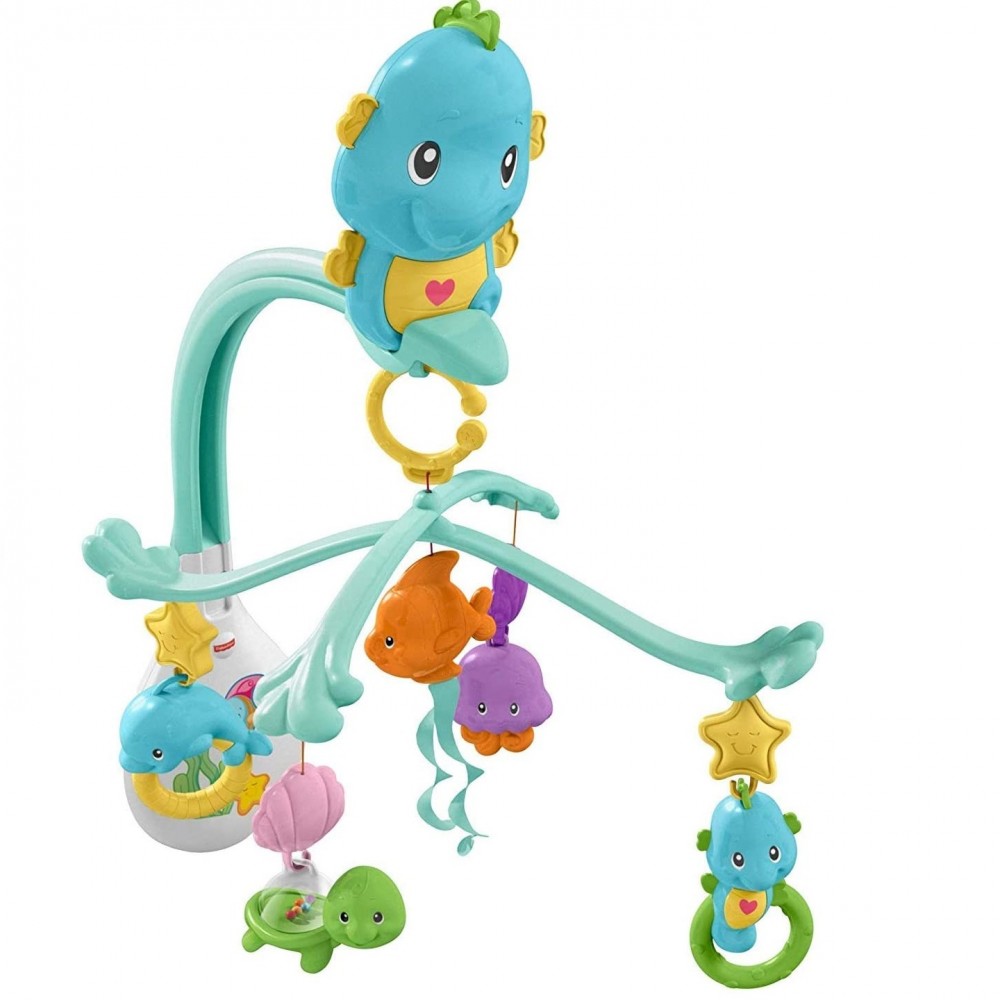 Giostrina Fisher Price Pesciolini 3 in 1 Proiettore Culla e Passeggino da 0 Mesi