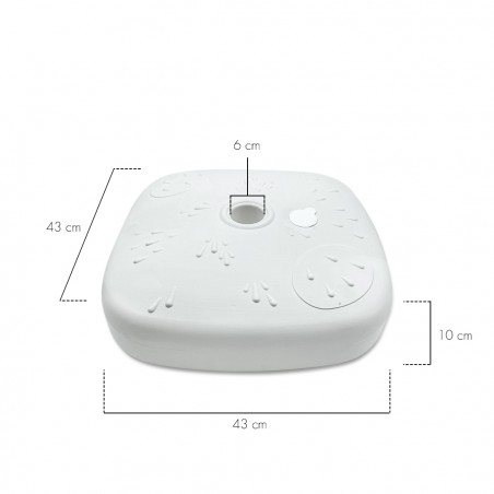 Base per Ombrellone 430927 Plastica Riempibile 18lt Acqua o Sabbia da Giardino