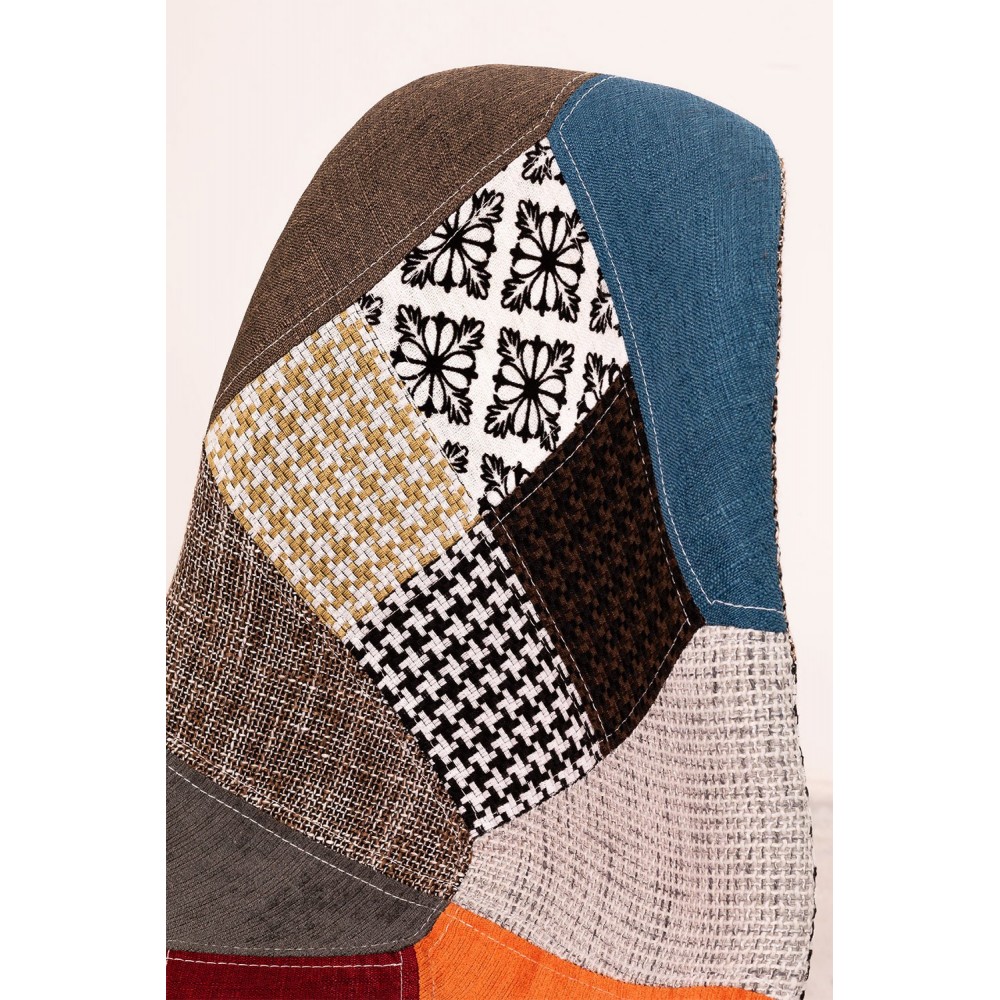 Sedia fantasy tessuto Patchwork 80x52x46cm con...