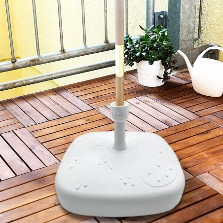 Base per Ombrellone 430927 Plastica Riempibile 18lt Acqua o Sabbia da Giardino