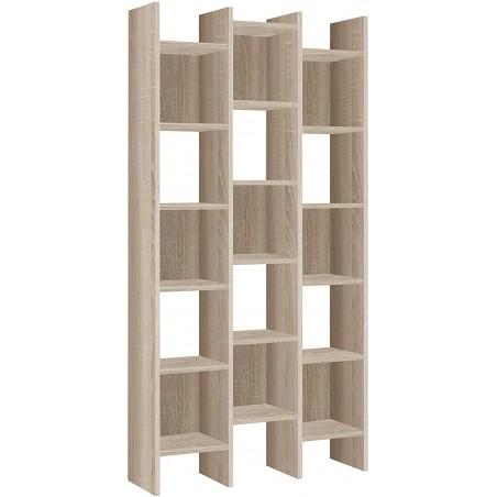 Libreria Italian 264820 Scaffale in Legno MDF con 3 Colonne a Cubi 96x25x192 cm