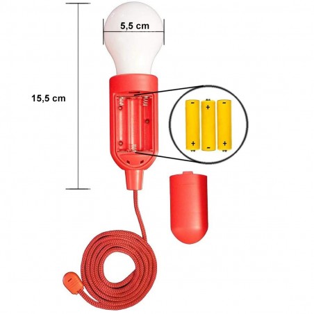 Lampadina LED Portatile Colorata 881609 Batteria per Casa Campeggio Giardino