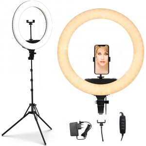 Lampada ad anello luce led 35 cm faro selfie con... 2