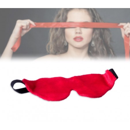 Set di 4 accessori sadomaso sexy Premium gioco bondage di coppia rosso con manette e mascherina in velluto 
