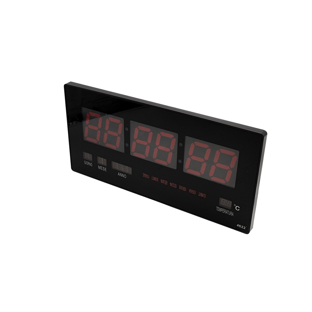 Orologio digitale da parete led 136151 con calendario e controllo  temperatura