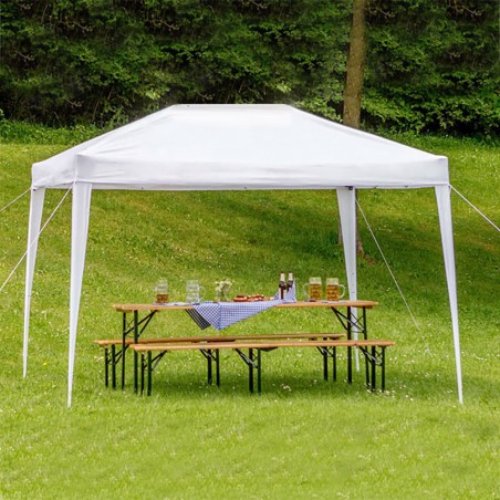Gazebo Helios 770589 tessuto in polietilene struttura in ferro 3x4 mt BIANCO