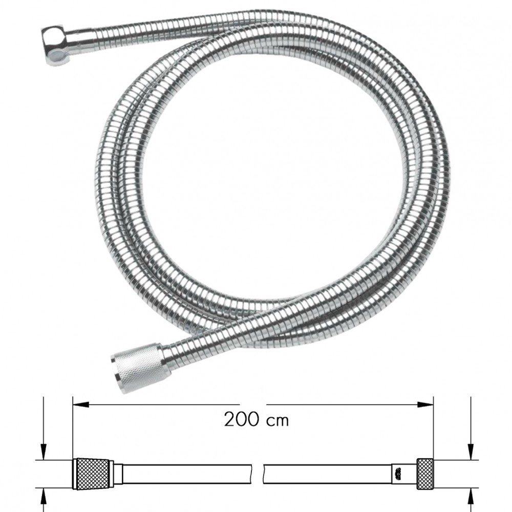 Tubo Flessibile 2mt in Metallo 329764 Ricambio...