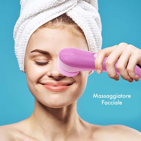 Massaggiatore per il viso 751295 RELAXING FACE con 5 diverse testine 2 velocità