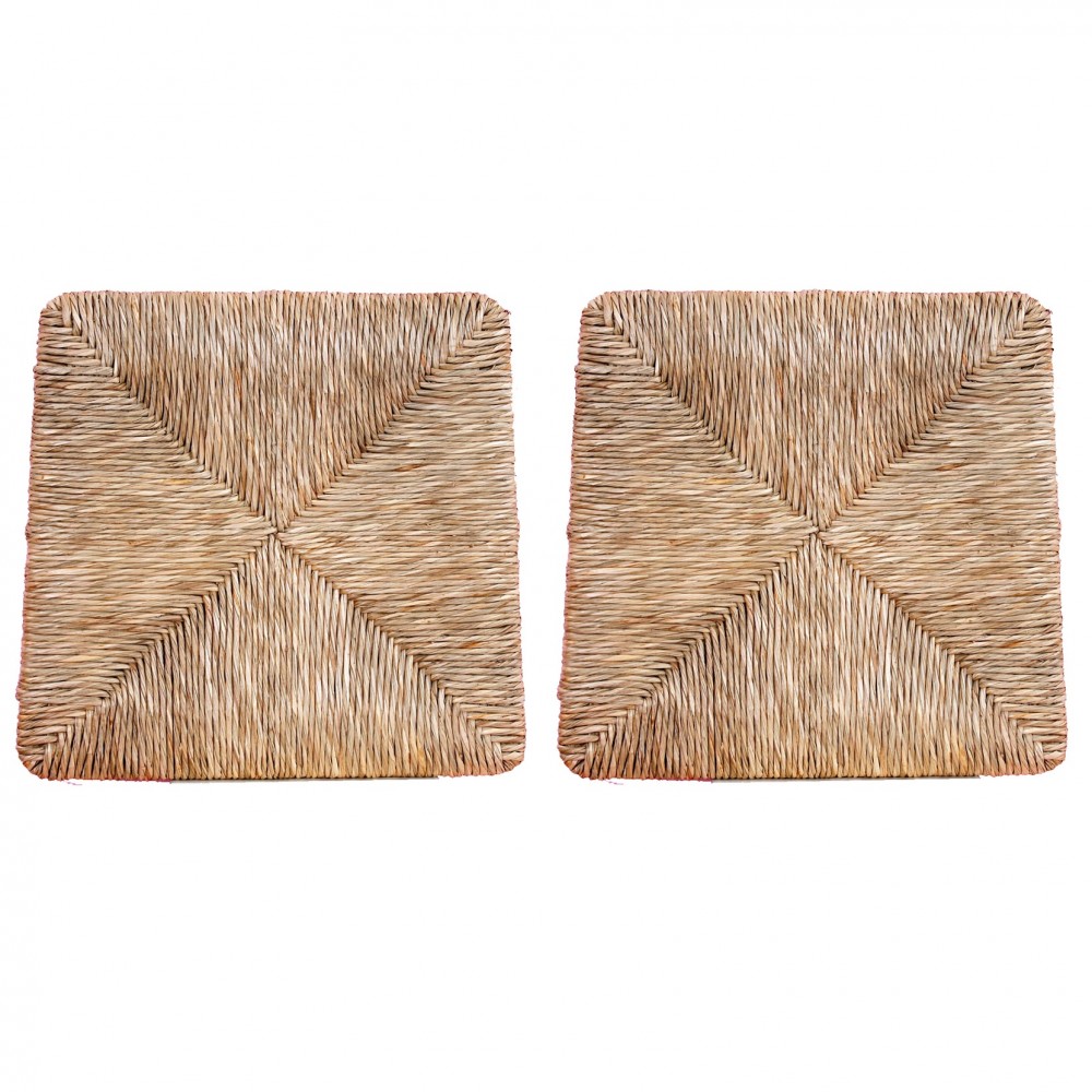 Kit 2 pz Ricambio Seduta 427 in Paglia Naturale Fondo per Sedia Silvana 35x39 cm