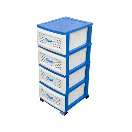 Cassettiera salvaspazio 4 cassetti in plastica 719001 mobile 37x41,5xH87,5 cm