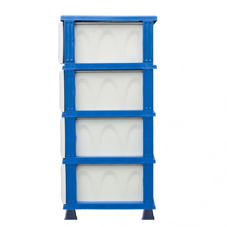 Cassettiera salvaspazio 4 cassetti in plastica 719001 mobile 37x41,5xH87,5 cm