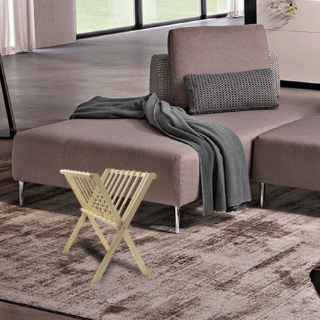 Organizer portariviste da terra 440704 in legno chiaro richiudibile 22x38xH33 cm