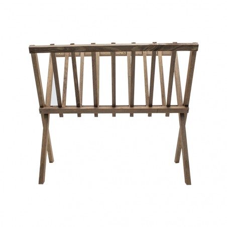 Organizer portariviste da terra 440711 in legno scuro richiudibile 22x38xH33 cm