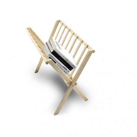 Organizer portariviste da terra 440704 in legno chiaro richiudibile 22x38xH33 cm