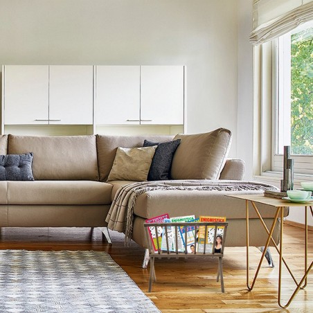 Organizer portariviste da terra 440711 in legno scuro richiudibile 22x38xH33 cm