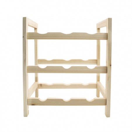 Espositore portabottiglie vino da 9 posti art. 440742 cantinetta in legno chiaro