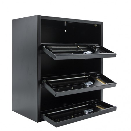 Cassetta Postale Condominiale 3 Posti Iron Black 30x32,5x17cm