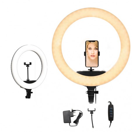 Lampada Anello Luce Led 187158 da 35cm Smartphone per Selfie con Potenziometro