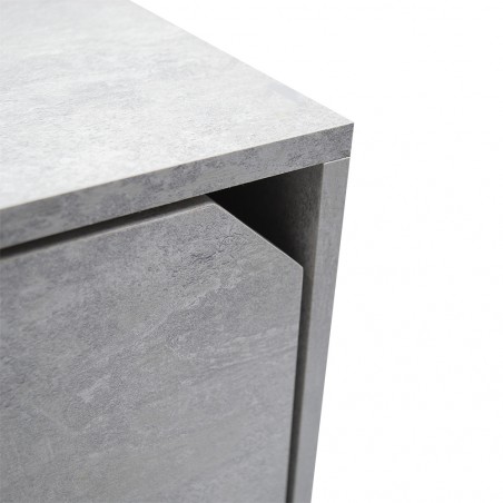 Cubo Modulare Libreria 13232 Cemento Frassinato con Anta Apribile CUBE STACK