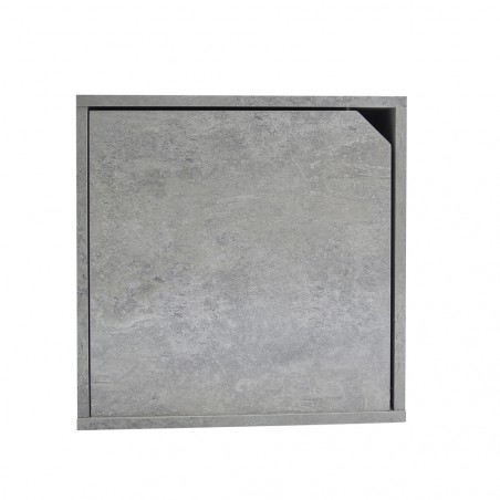 Cubo Modulare Libreria 13232 Cemento Frassinato con Anta Apribile CUBE STACK
